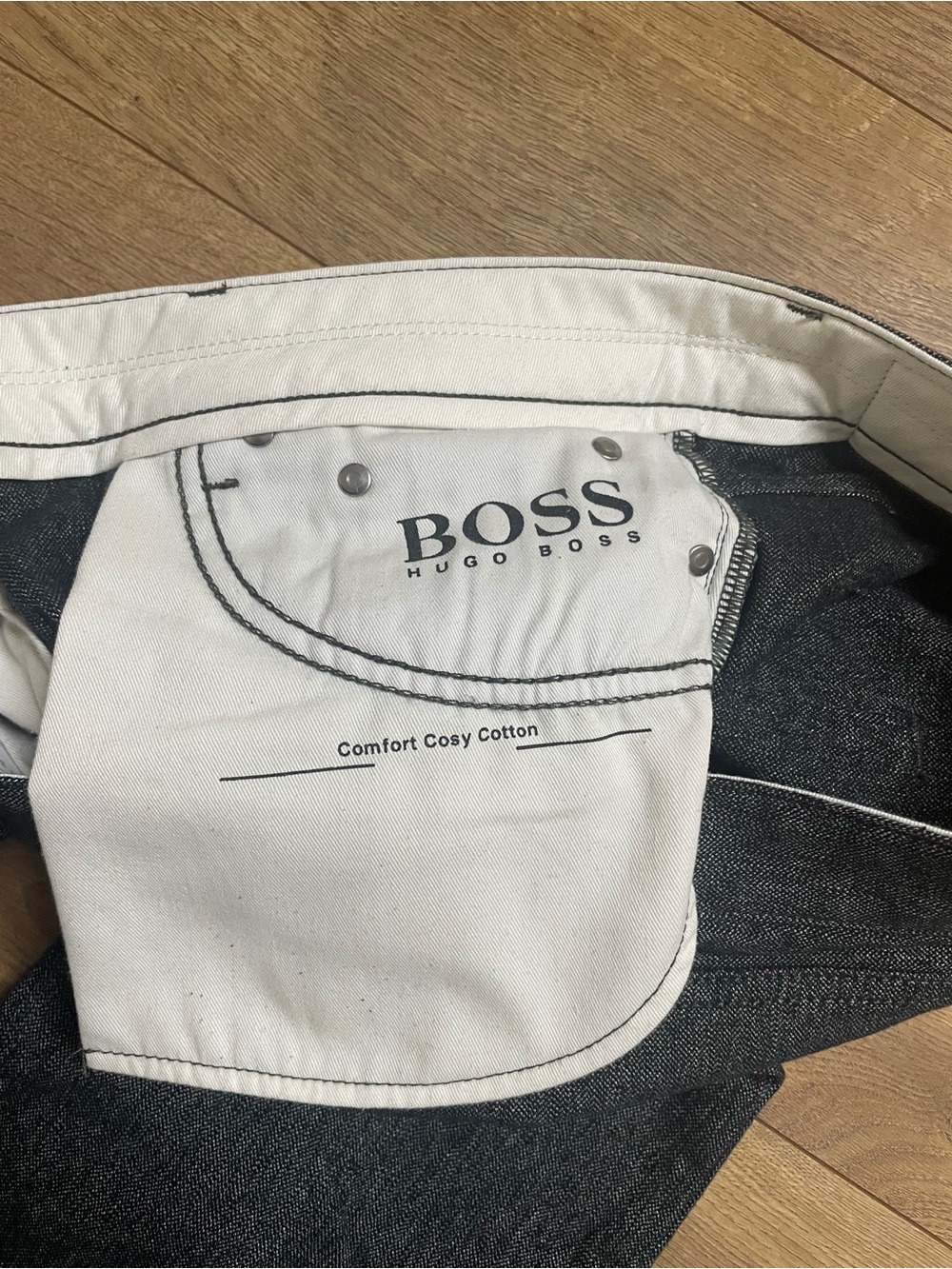 BOSS Men's Dark Charcoal Regular fit Straight Jeans size 33X34 - Picture 5 of 9